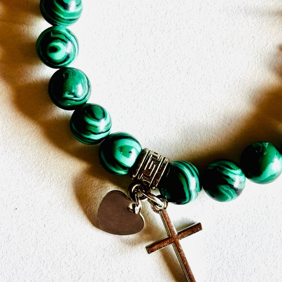 Malachit elastic bracelet - Picture 2 of 2